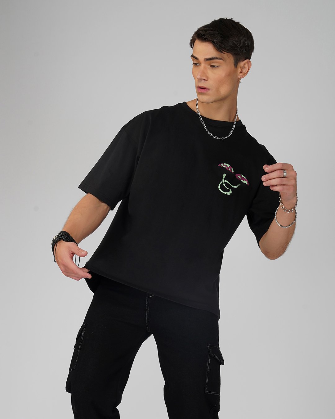 Babaji Trip | UV Light Reactive | Oversized Cotton T-Shirt