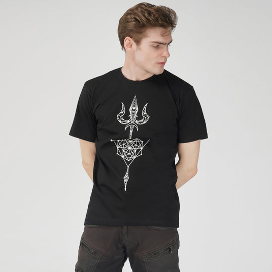 Sacred Trishul Glow In The Dark T-shirt en coton