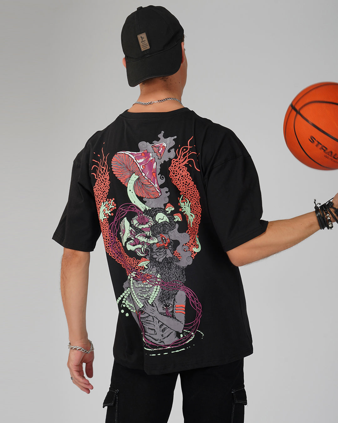 Babaji Trip | UV Light Reactive | Oversized Cotton T-Shirt