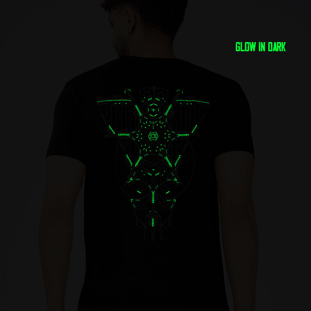 Teknomorph Réactif UV &amp; Glow in the Dark T-Shirt