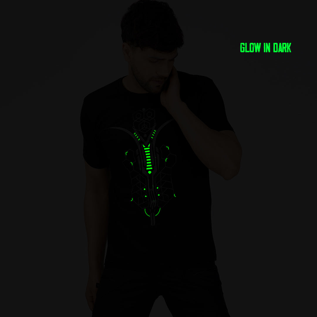 Teknomorph Réactif UV &amp; Glow in the Dark T-Shirt