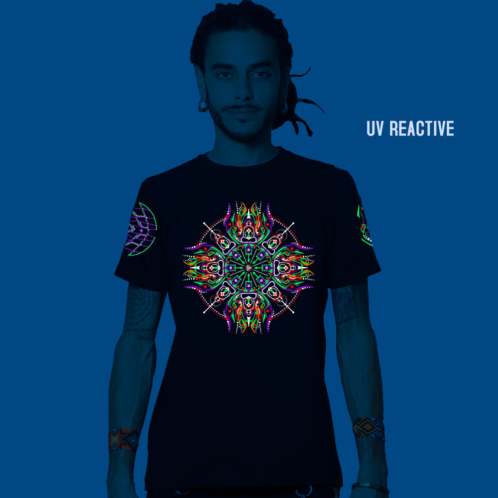 T-shirt Spiritual Network réactif à la lumière UV