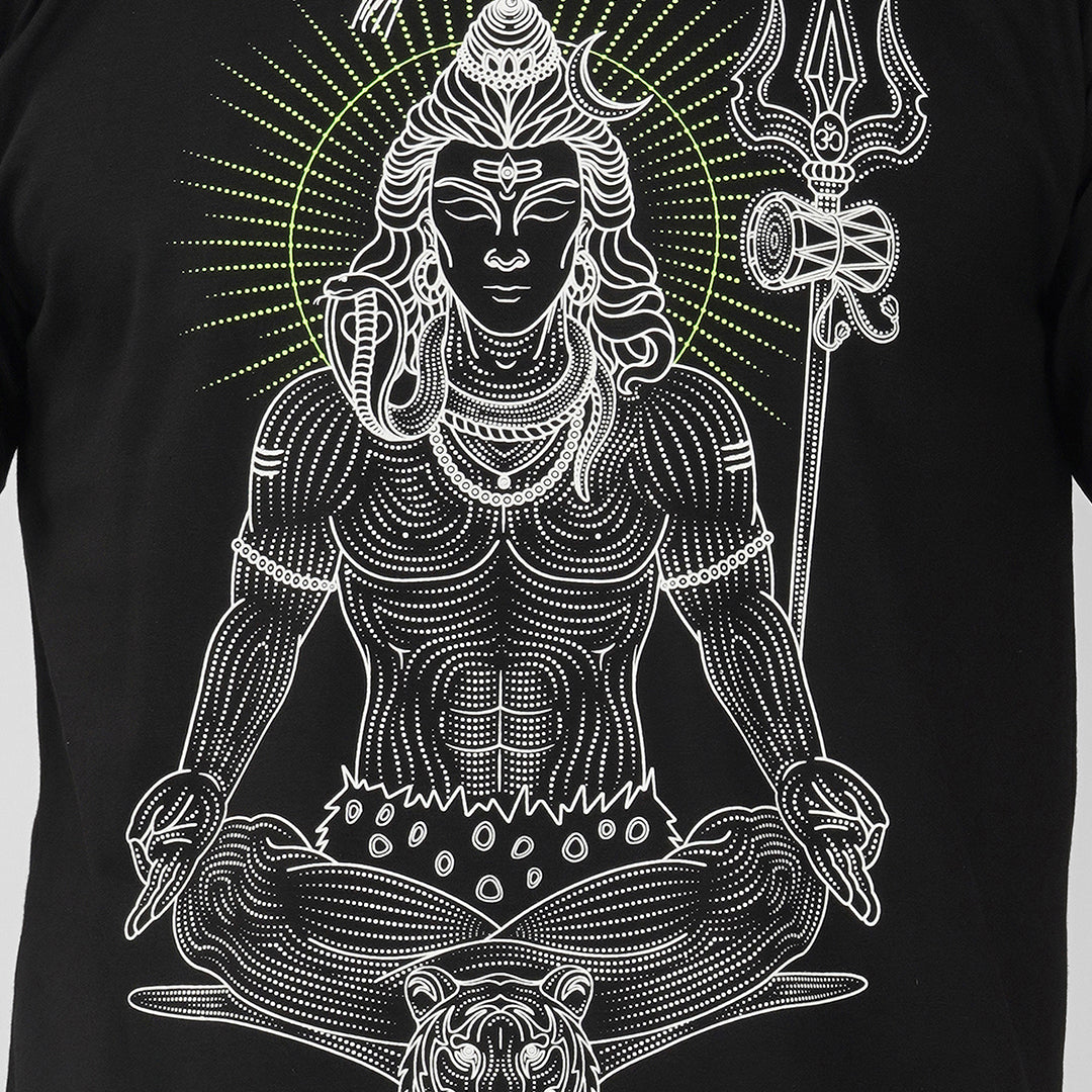 Shiva Power Cotton Halve Mouw UV Plus Glow In Dark