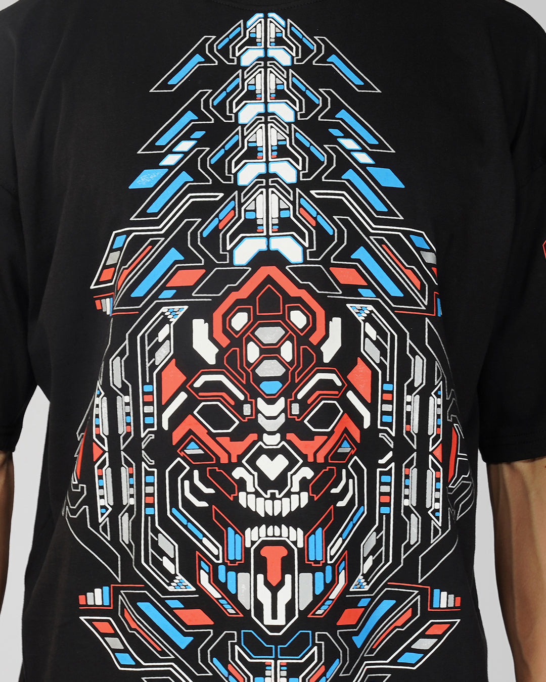 Cyberpunk Skull | UV Light Reactive & Glow In Dark | Oversized T-Shirt