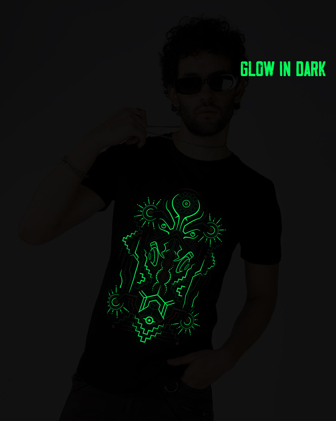 T-shirt Astral Dimension 0.1 réactif à la lumière UV et phosphorescent