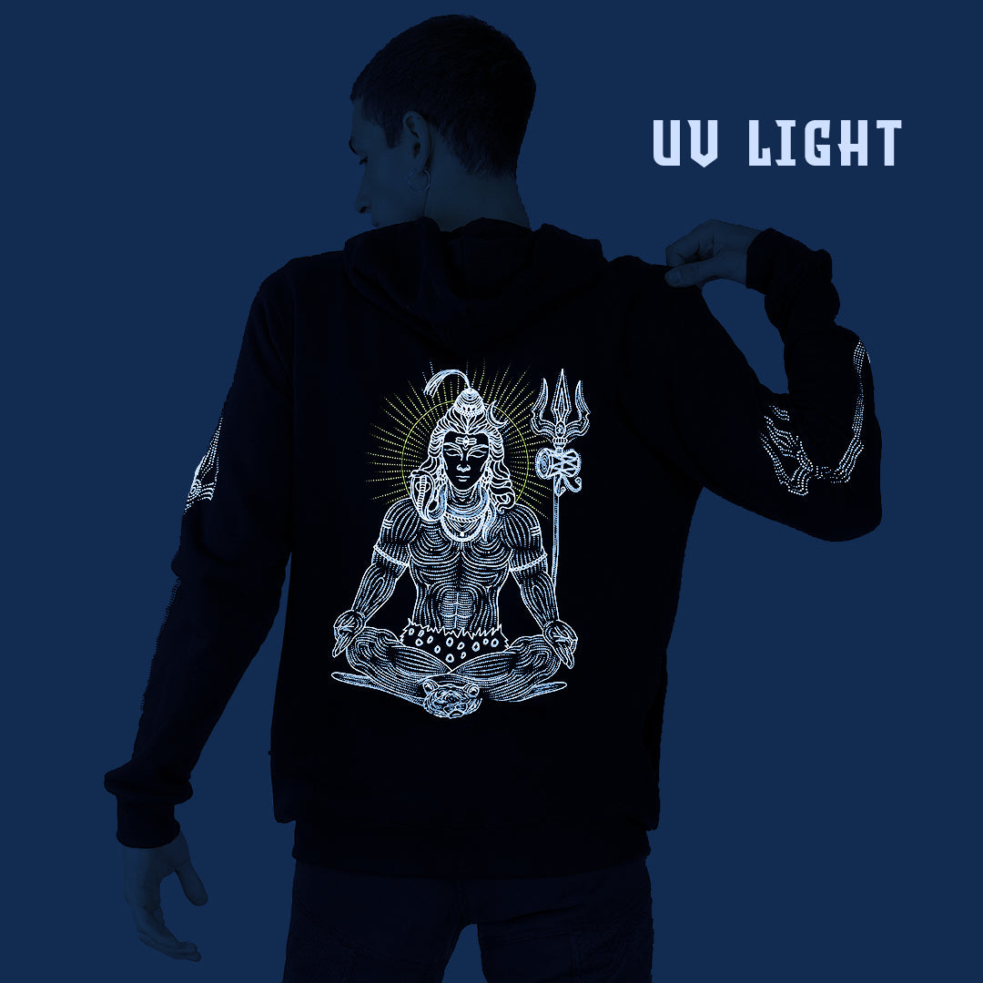 Shiva Power Glow In The Dark katoenen hoodie