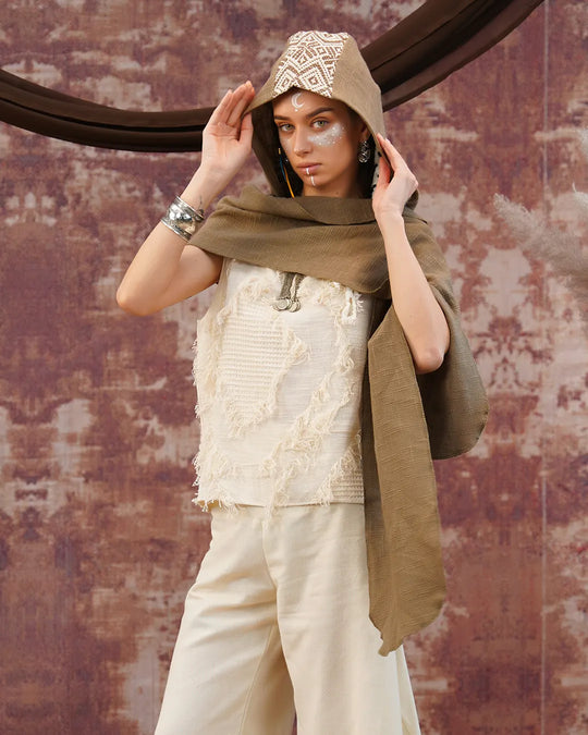 Tribal Weave Desert | Nomad Hooded Head Scarf
