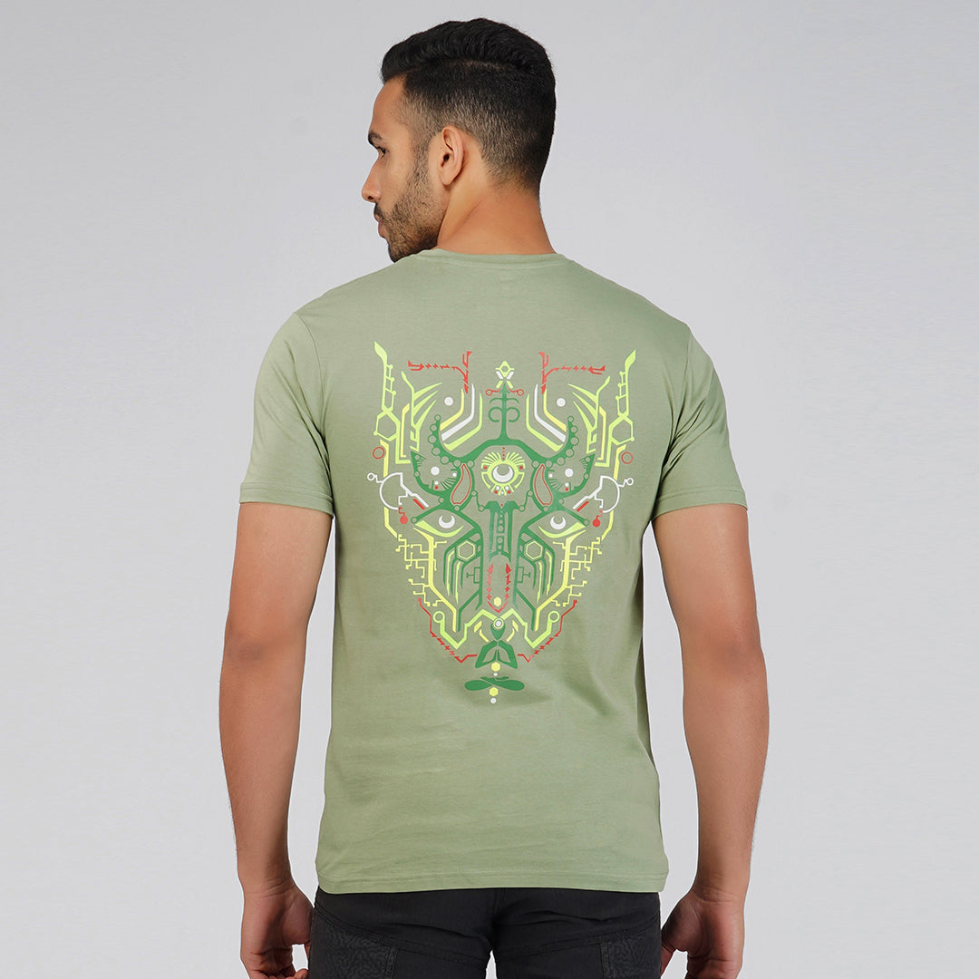 Bull Parade Spring Green UV Light Reactive Plus Glow in Dark T-Shirt