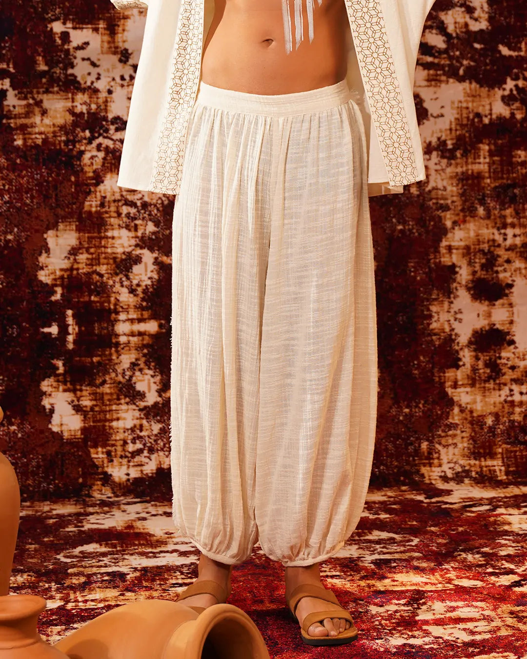 Men Natural Cream Kattar Trouser