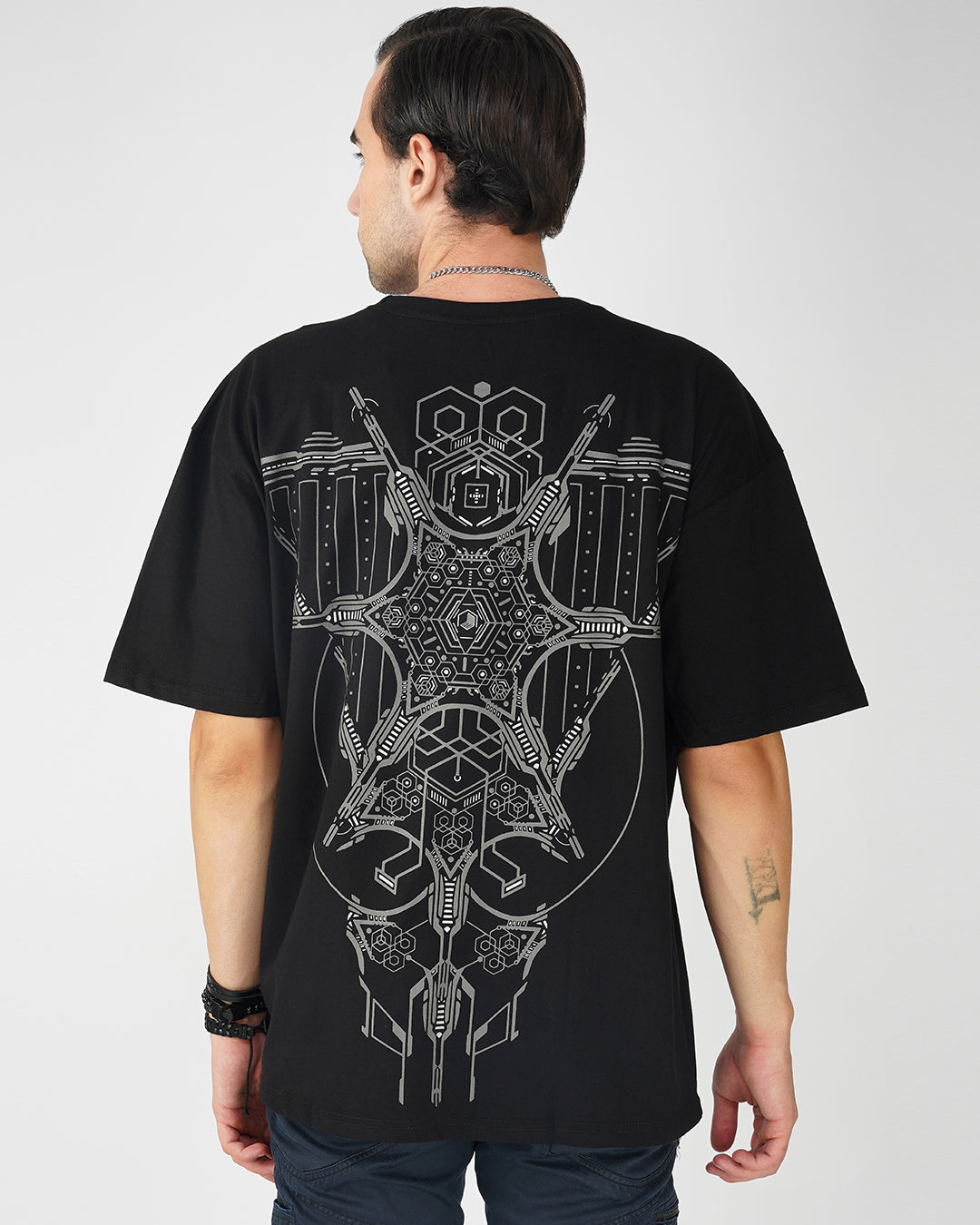 Teknomorph UV Light Reactive Oversized Cotton T-Shirt