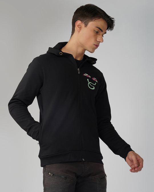 Babaji Trip | zip up Cotton Hoodie UV Light Reactive