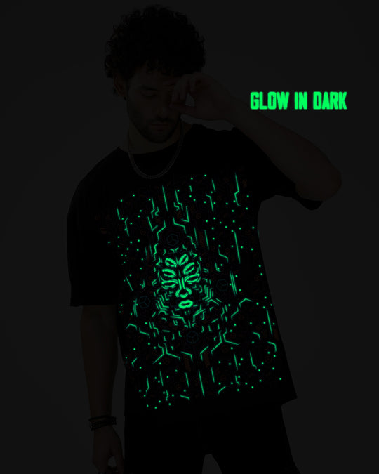 Modular Frequency | UV Light Reactive & Glow In Dark | Oversized T-Shirt