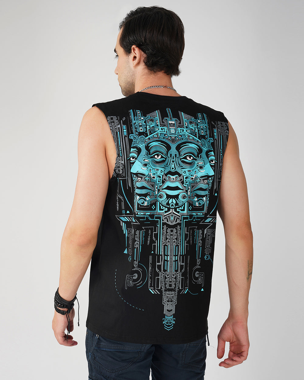 Trinity Machine UV-reactive and glow-in-the-dark tank top artwork view 1