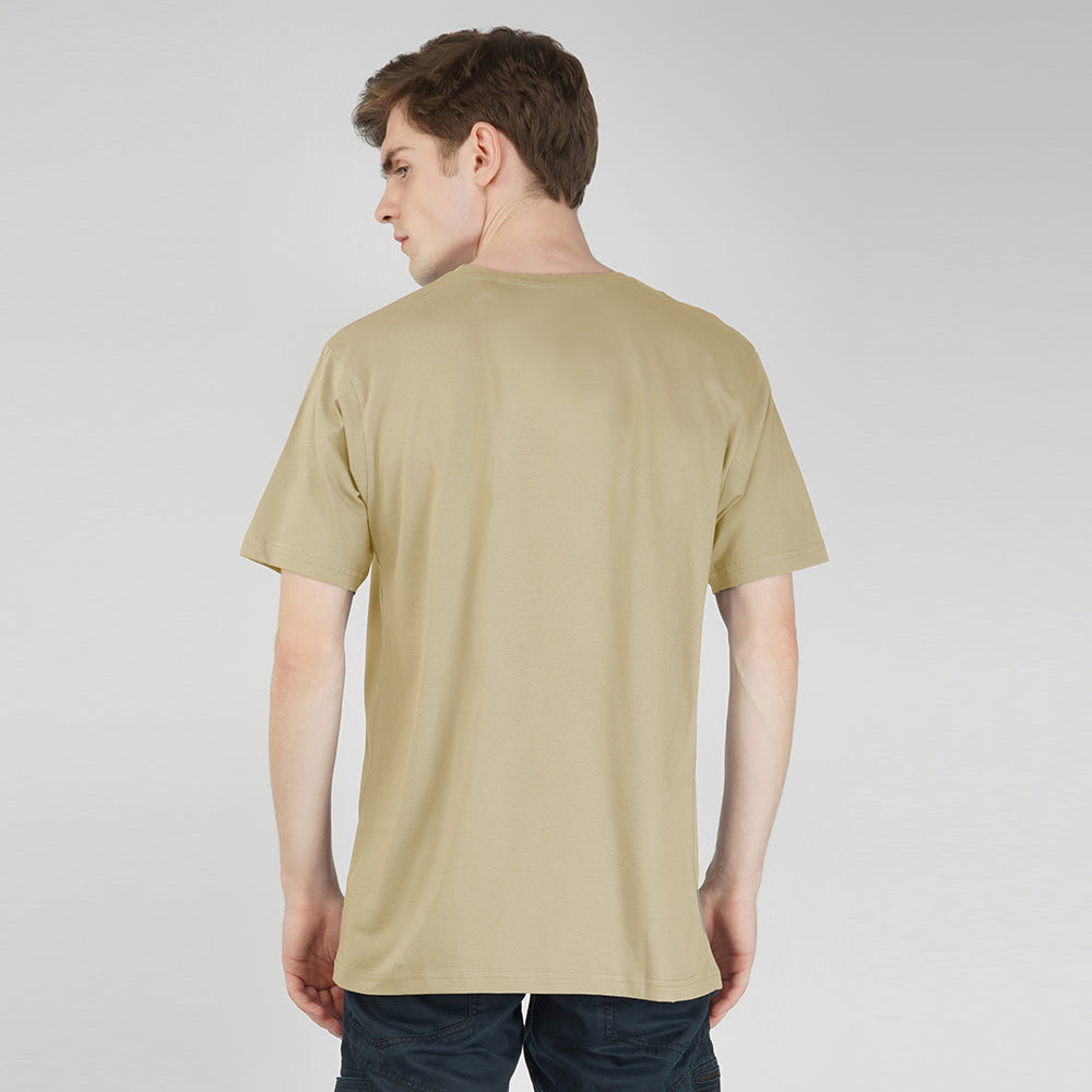 Triptamind UV Light Reactive & Glow in the Dark Buff Color T-Shirt
