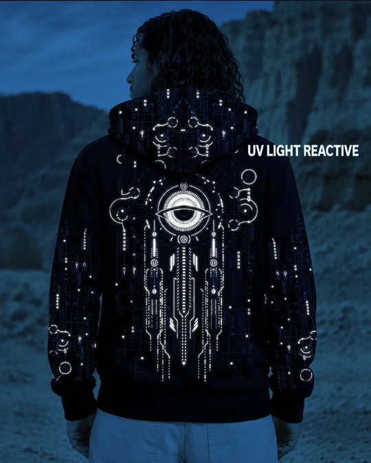 Observatory UV Reactive &amp; Glow in the Dark Hoodie — back view 2