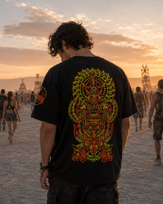 Dharmasimha | UV Light Reactive | Oversized Cotton T-Shirt