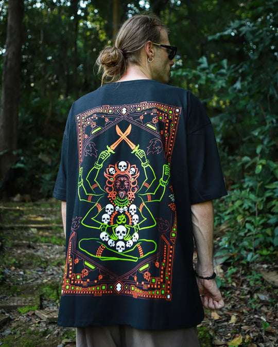 Bhadrakali | UV Light Reactive & Glow In Dark | Oversized T-Shirt