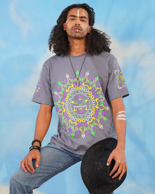 Onirah | UV Light Reactive | Oversized Cotton T-Shirt