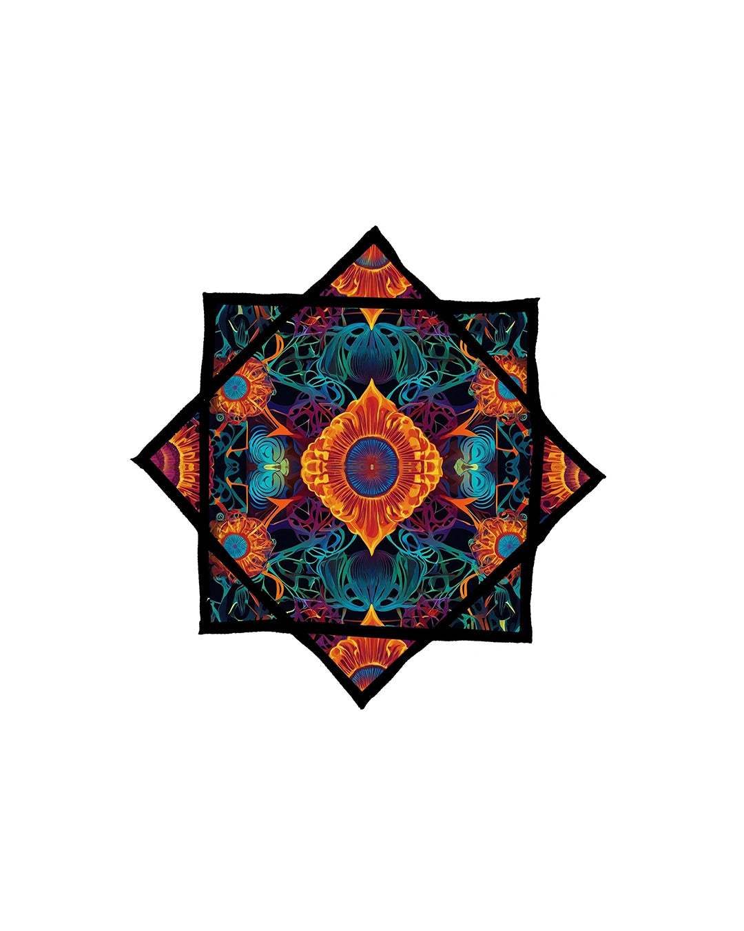 Colorful geometric pattern on a white background