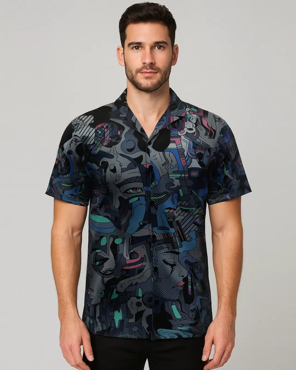 Faces Full Printed Relaxed Fit Shirt