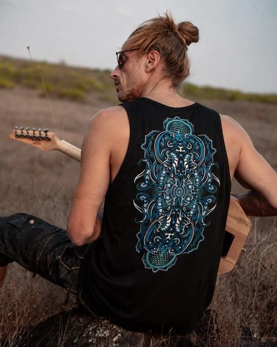 Cyberghost | UV Reactive Plus Glow In Dark Tank Top