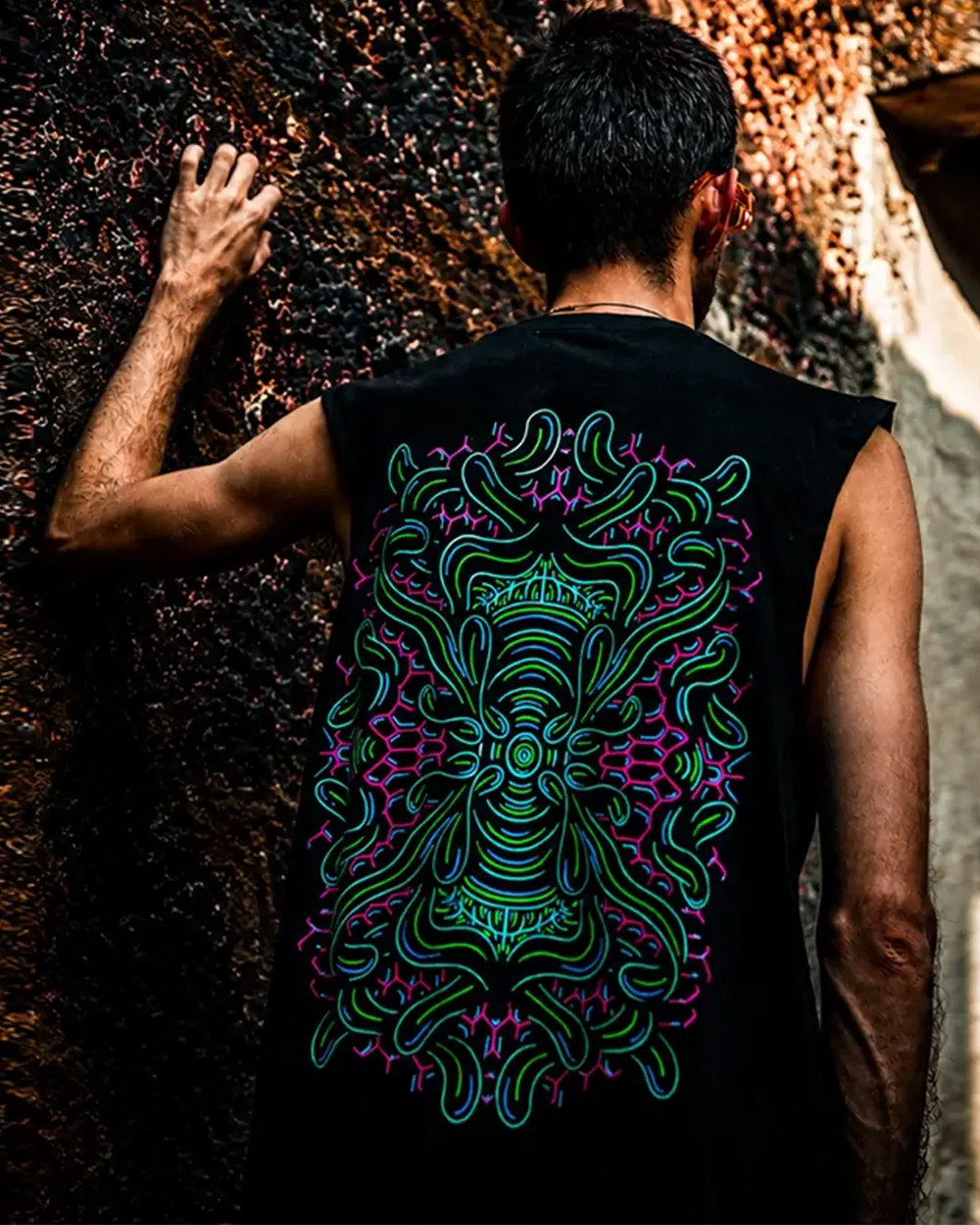 Psychedelic Flower | UV Light Reactive Tank Top