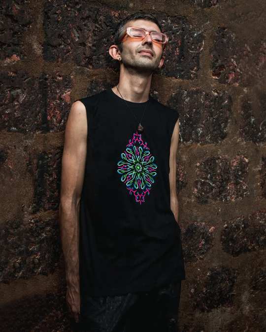 Psychedelic Flower | UV Light Reactive Tank Top