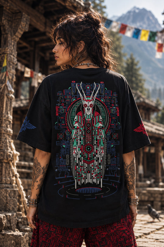 Jungle Medicine Oversized T-Shirt – UV Reactive Graphic and Glow in the Dark Details