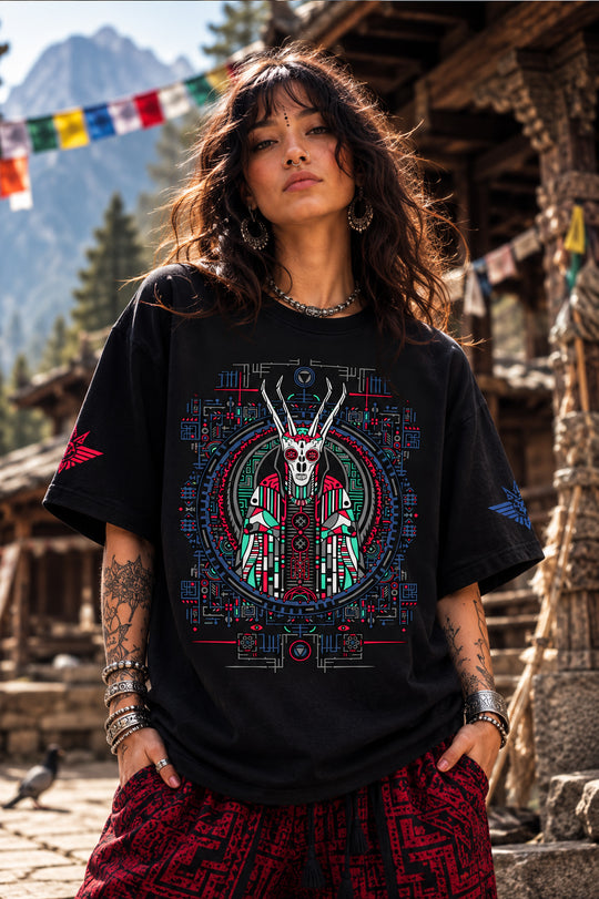 Jungle Medicine UV Reactive & Glow in the Dark Oversized T-Shirt – Front Artwork