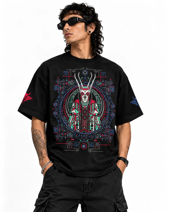 ultra tribe uv light reactive plus glow in dark oversized tees