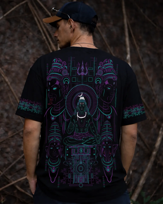 Mahadev | UV Light Reactive | Oversized Cotton T-Shirt