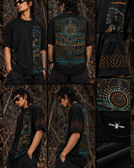 Ultra Tribe Oversized T-shirt Details and artwork placement 