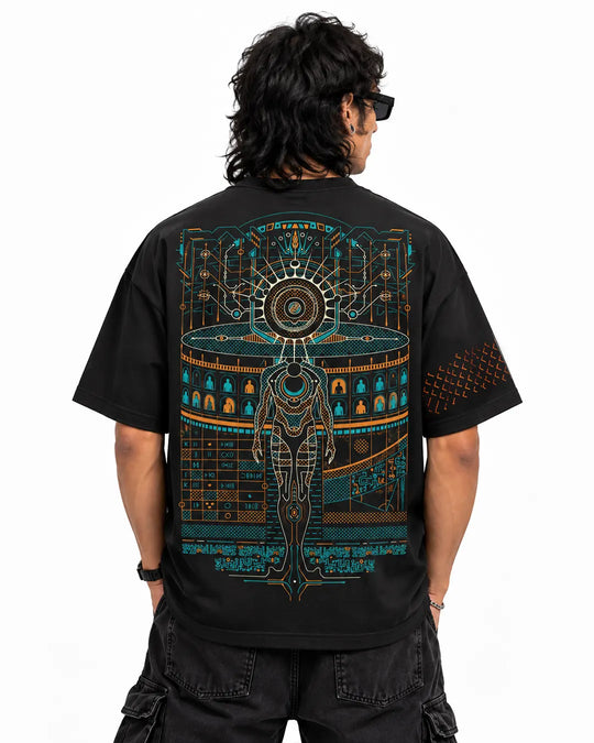 Optikore UV Light Reactive Oversized T-Shirt by Ultra Tribe