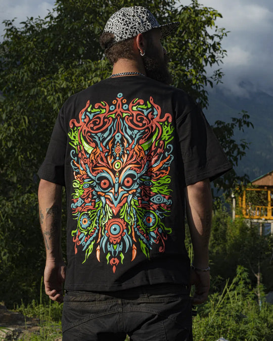 Phantasma | Puff Printed and UV Light Reactive | Oversized Cotton T-Shirt