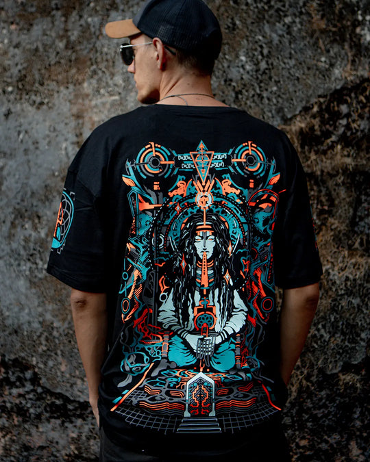 Shamanic | UV Light Reactive | Oversized T-Shirt