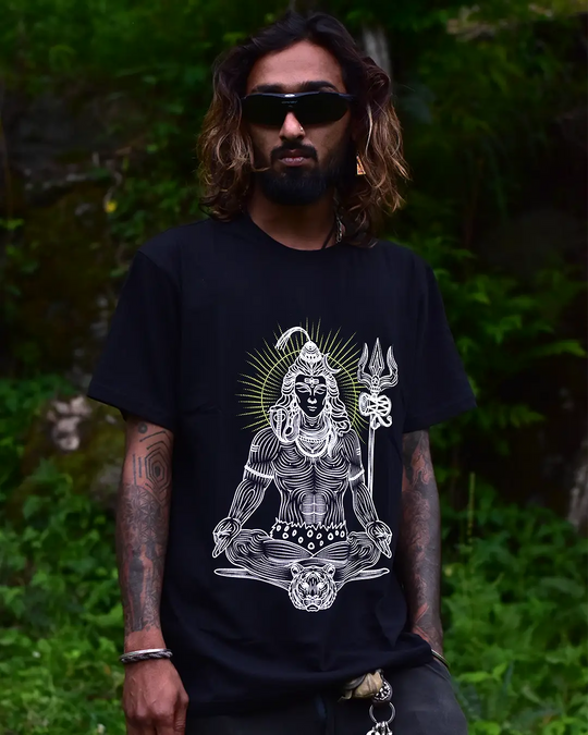Shiva Power Cotton Half Sleeve UV Plus Glow In Dark