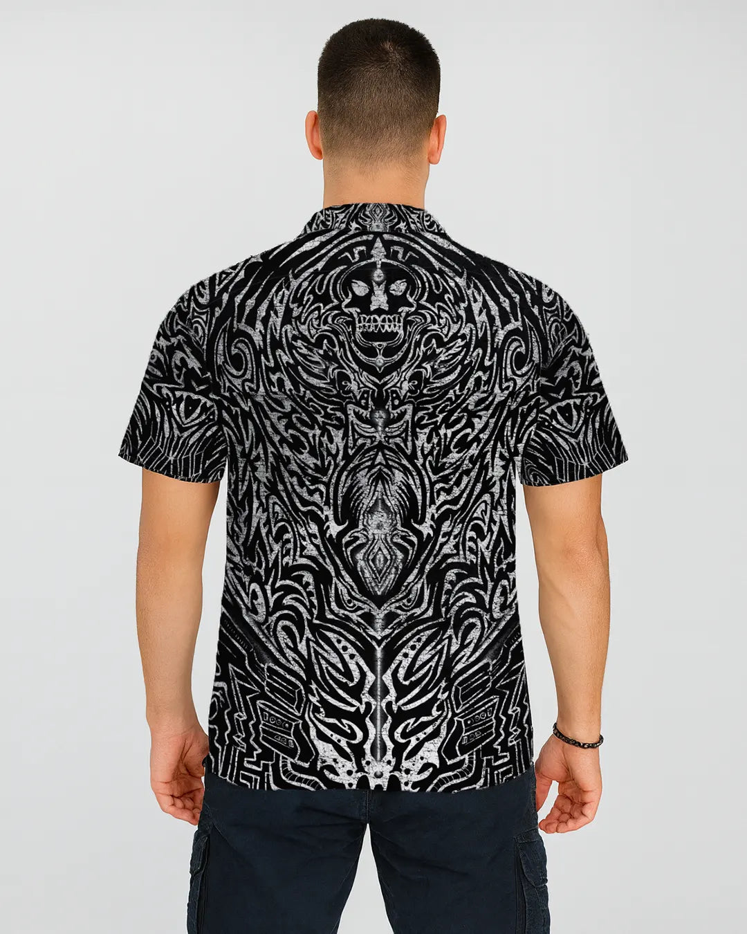 Skull Full Printed Relaxed Fit Shirt