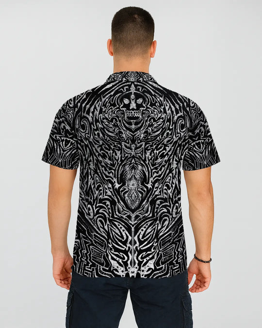 Skull Full Printed Relaxed Fit Shirt