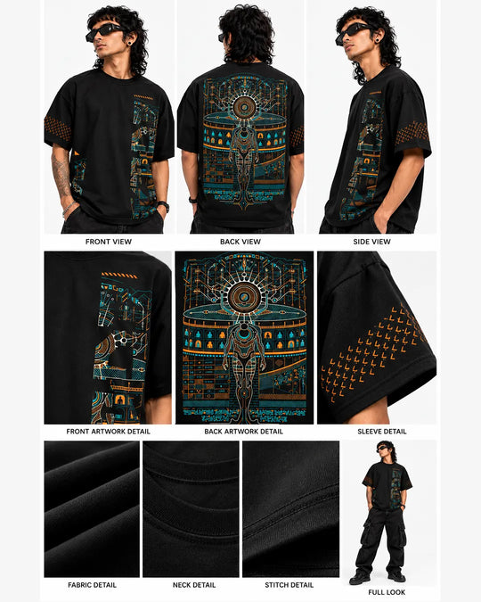 Optikore UV Light Reactive Oversized T-Shirt | Ultra Tribe