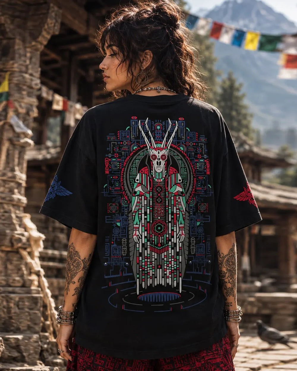 Ultra Tribe Jungle Medicine graphic T-shirt with detailed artwork designed to react under UV light.