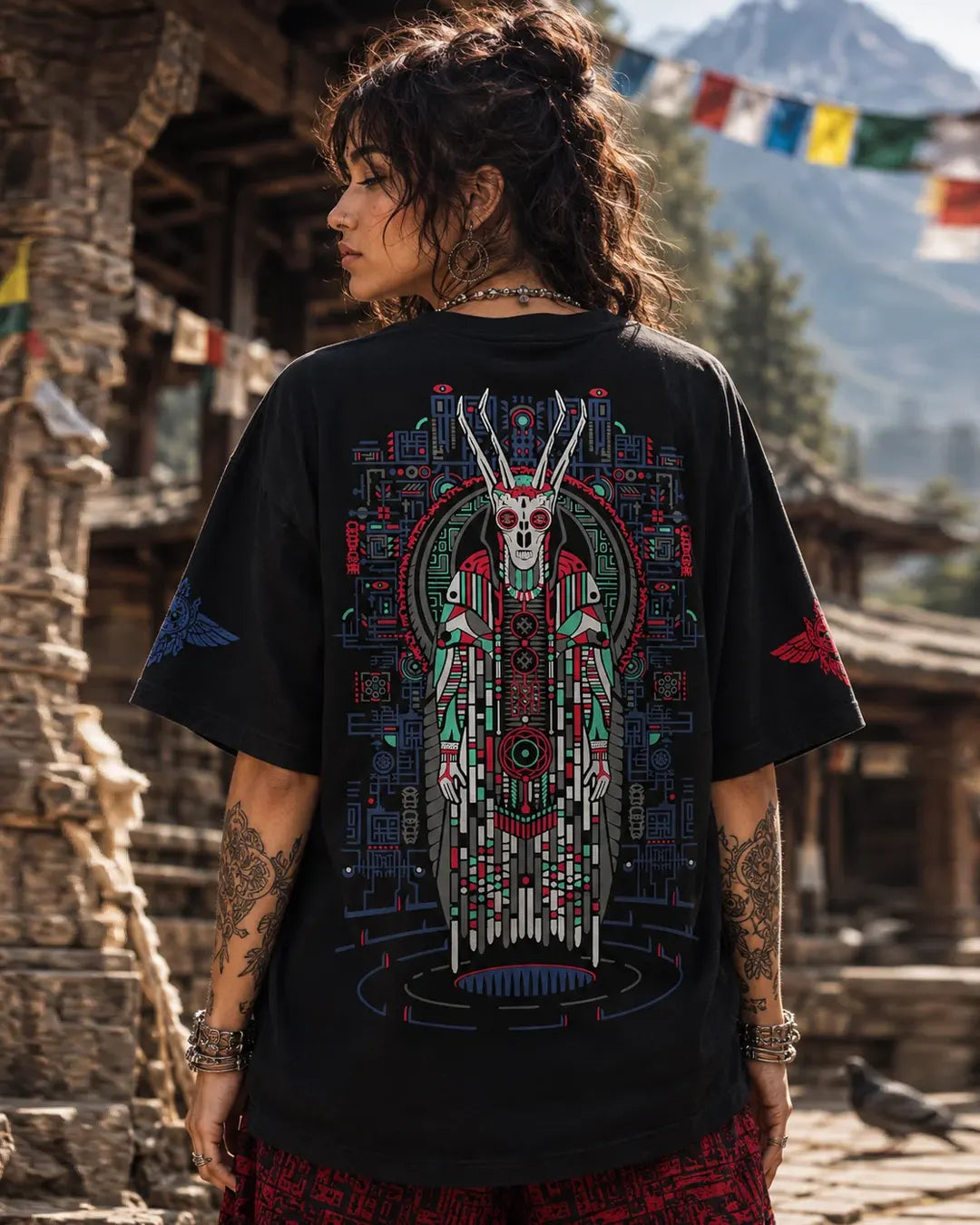 Ultra Tribe Jungle Medicine graphic T-shirt with detailed artwork designed to react under UV light.