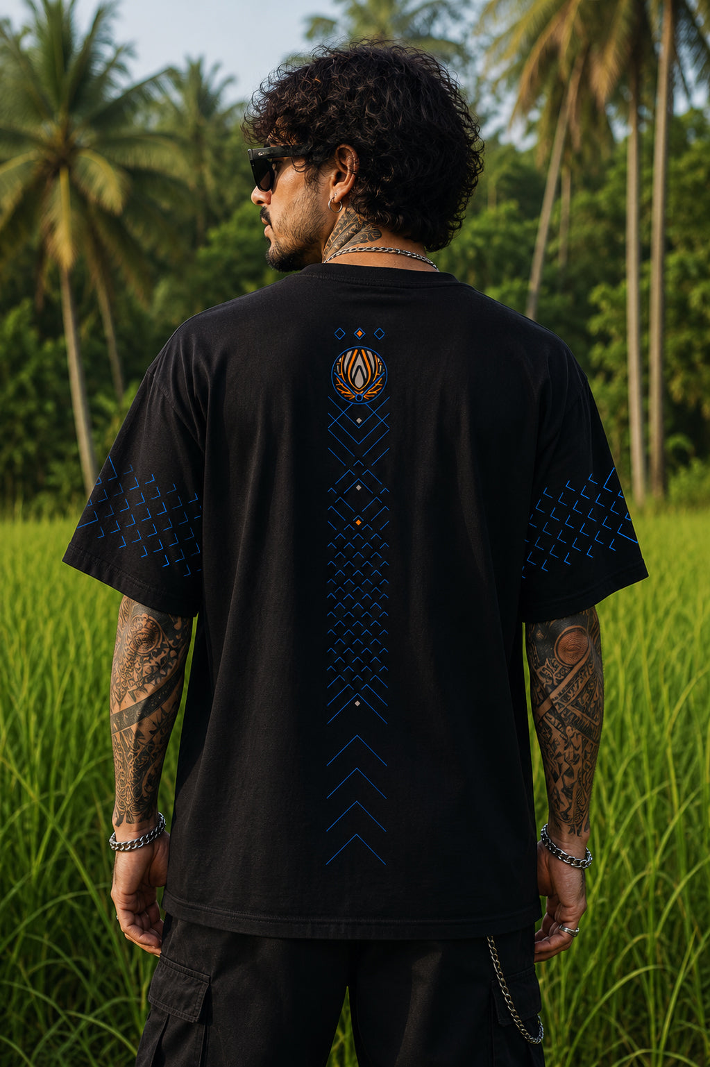Kanina UV Reactive Oversized T-Shirt | Ultra Tribe