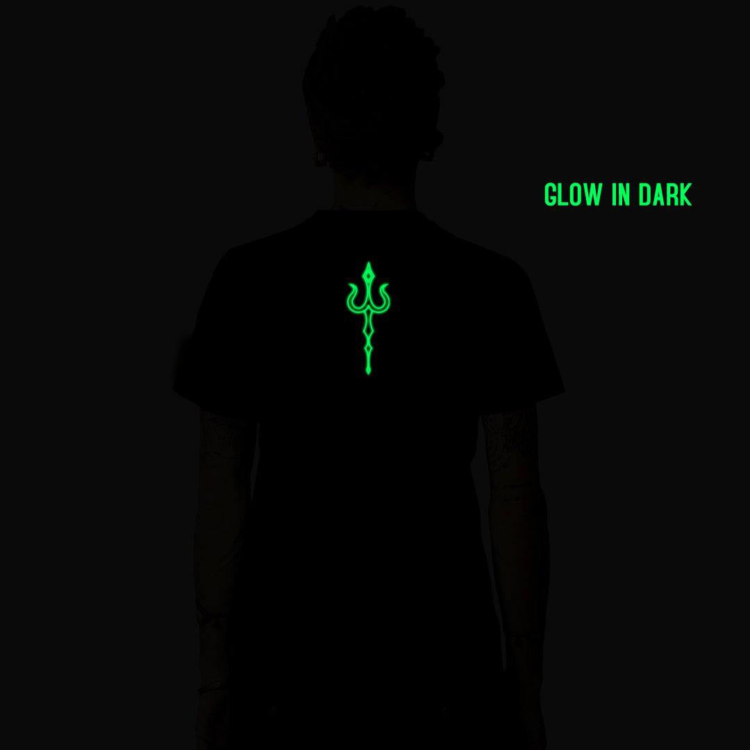 Sacred Trishul Glow In The Dark Cotton T Shirt