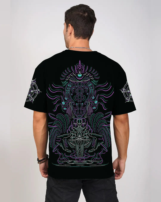Astral Anatomy | UV Light Reactive | Oversized Cotton T-Shirt