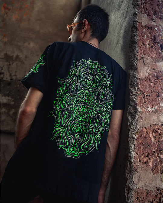 LSD Monster UV Light Reactive Regular Fit T-Shirt with UV-reactive artwork main product view