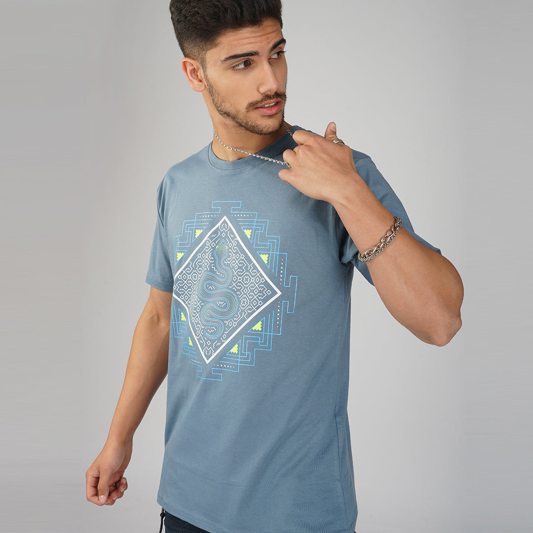 T-shirt Vasuki Ocean Blue UV Reactive Plus Glow in Dark
