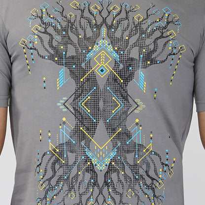 T-shirt à col rond et demi-manches Tree