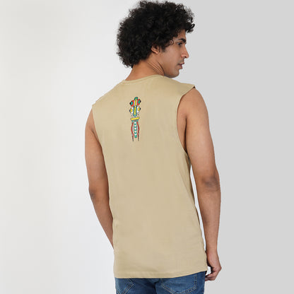 T-shirt en coton sans manches Serpent Men
