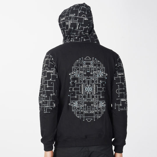 Pincode Glow In The Dark katoenen hoodie