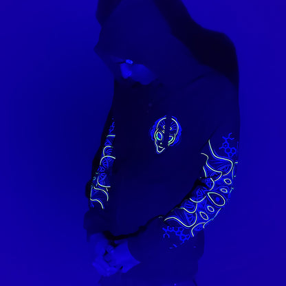 DJ Alien UV Light Reactive Cotton Hoodie